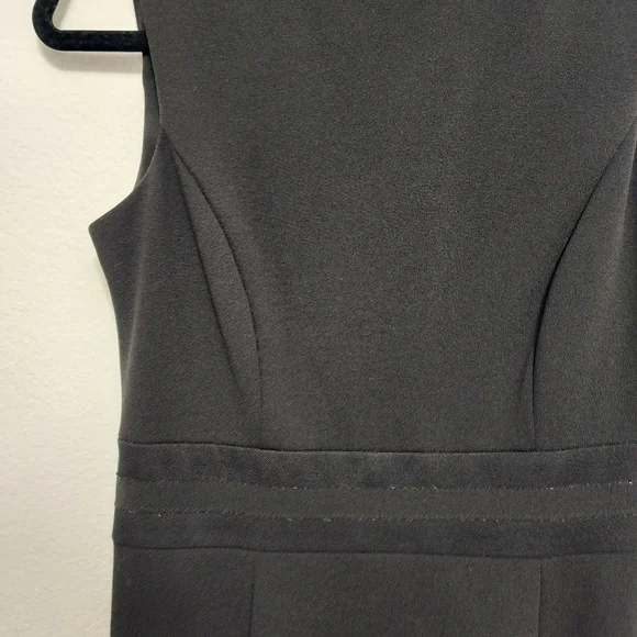 Calvin Klein A-Line Mesh Stripe Black Dress Size 4 - Picture 4 of 10